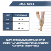 Compressiekousen 20-30 mmHg – Beige 3-Pack