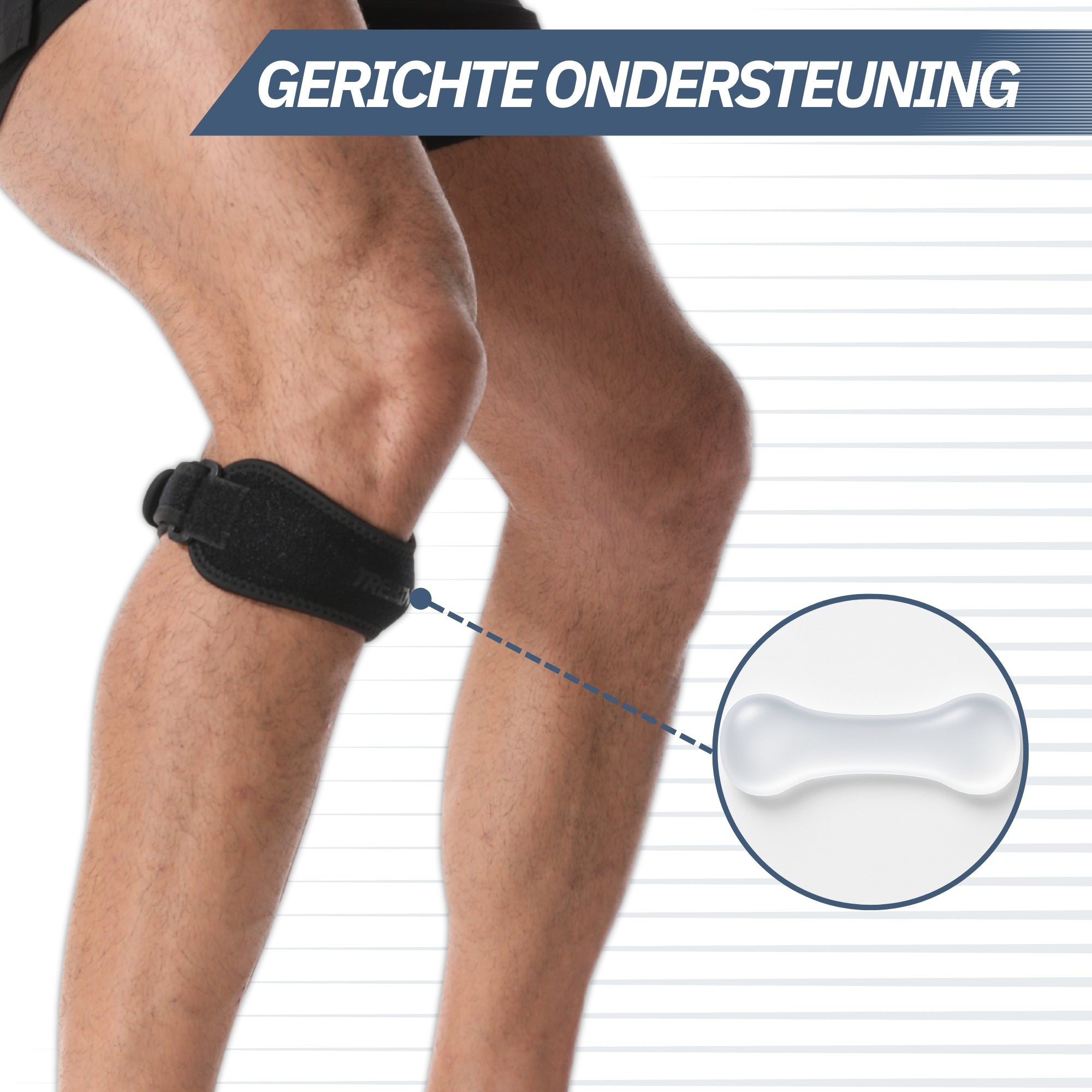 Patellabrace – Zwart (One Size)