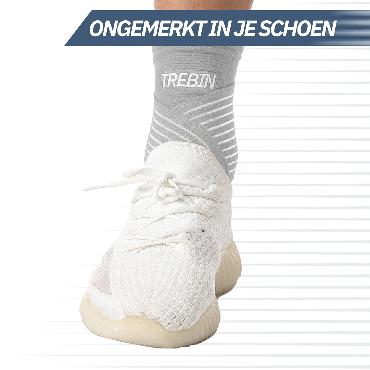 Enkelbrace met Strap – Grijs One Size