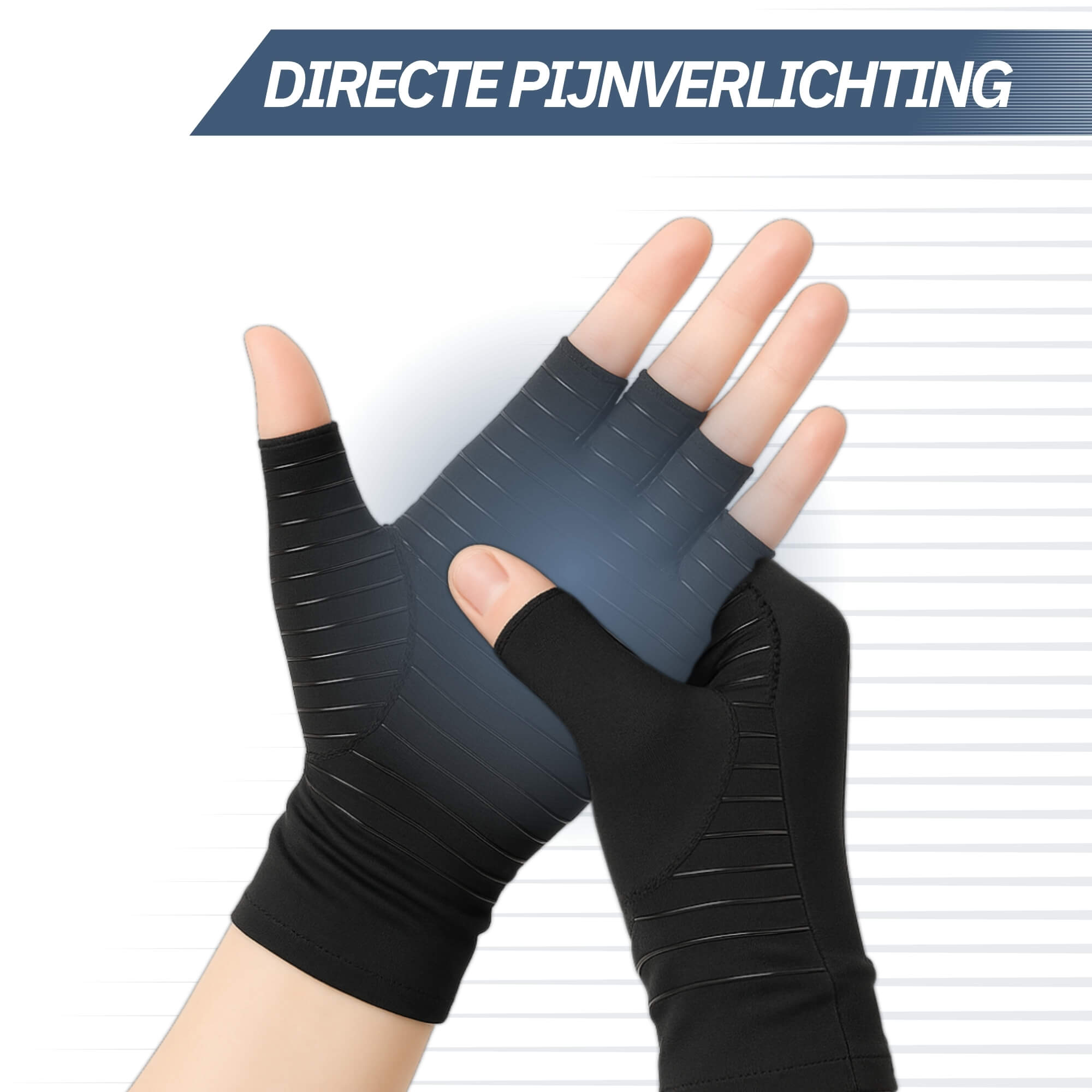 Trebin Reuma Handschoenen met Antislip - Zwart