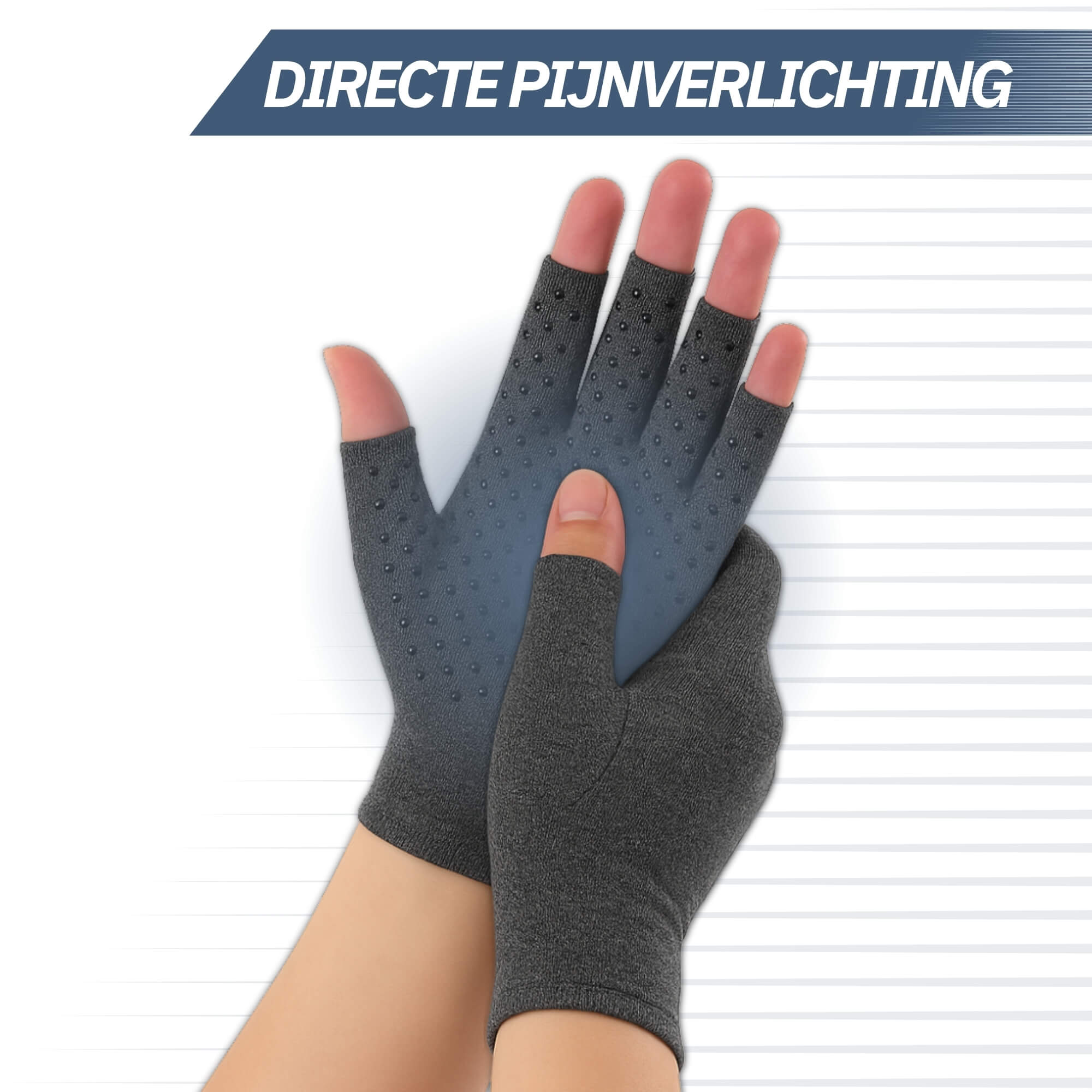 Trebin Reuma Handschoenen met Antislip - Grijs
