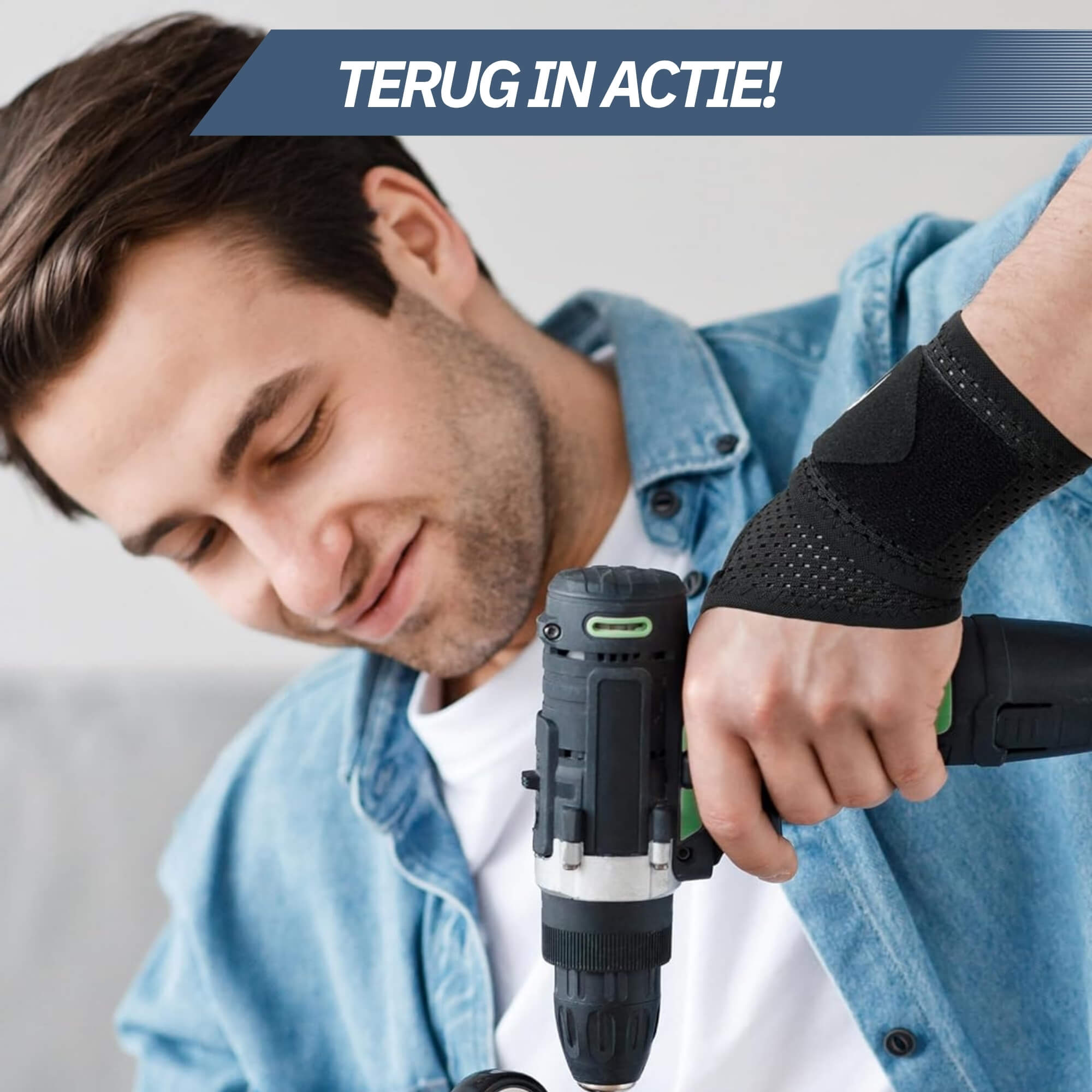 Lichtgewicht Polsbrace – Zwart (One Size)