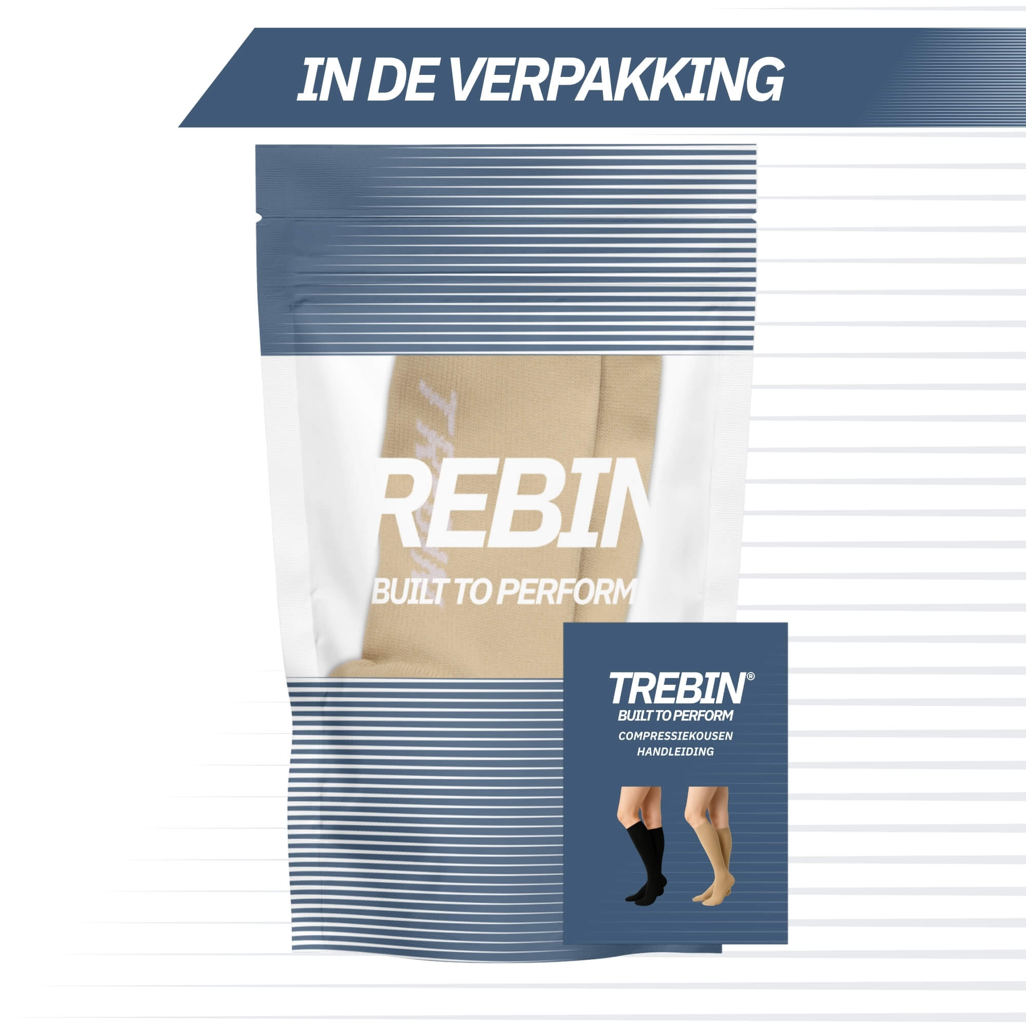 Trebin Compressiekousen - Beige