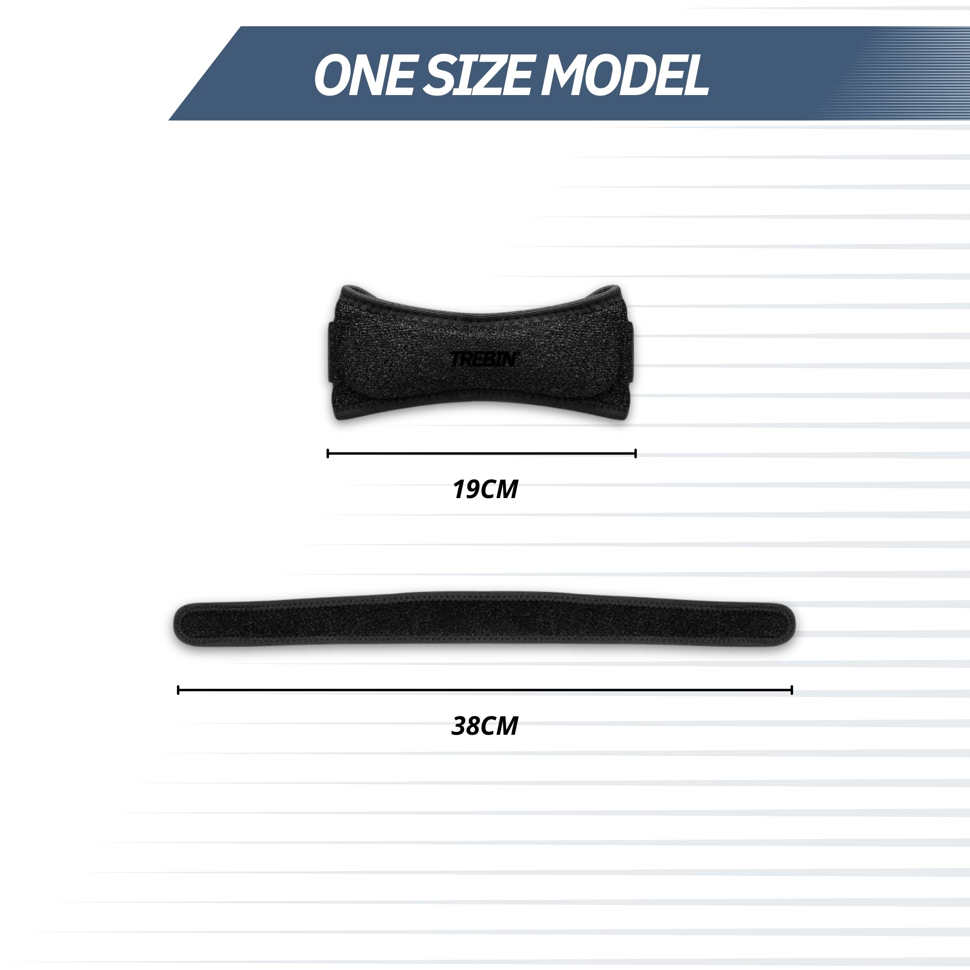 Patellabrace – Zwart (One Size)