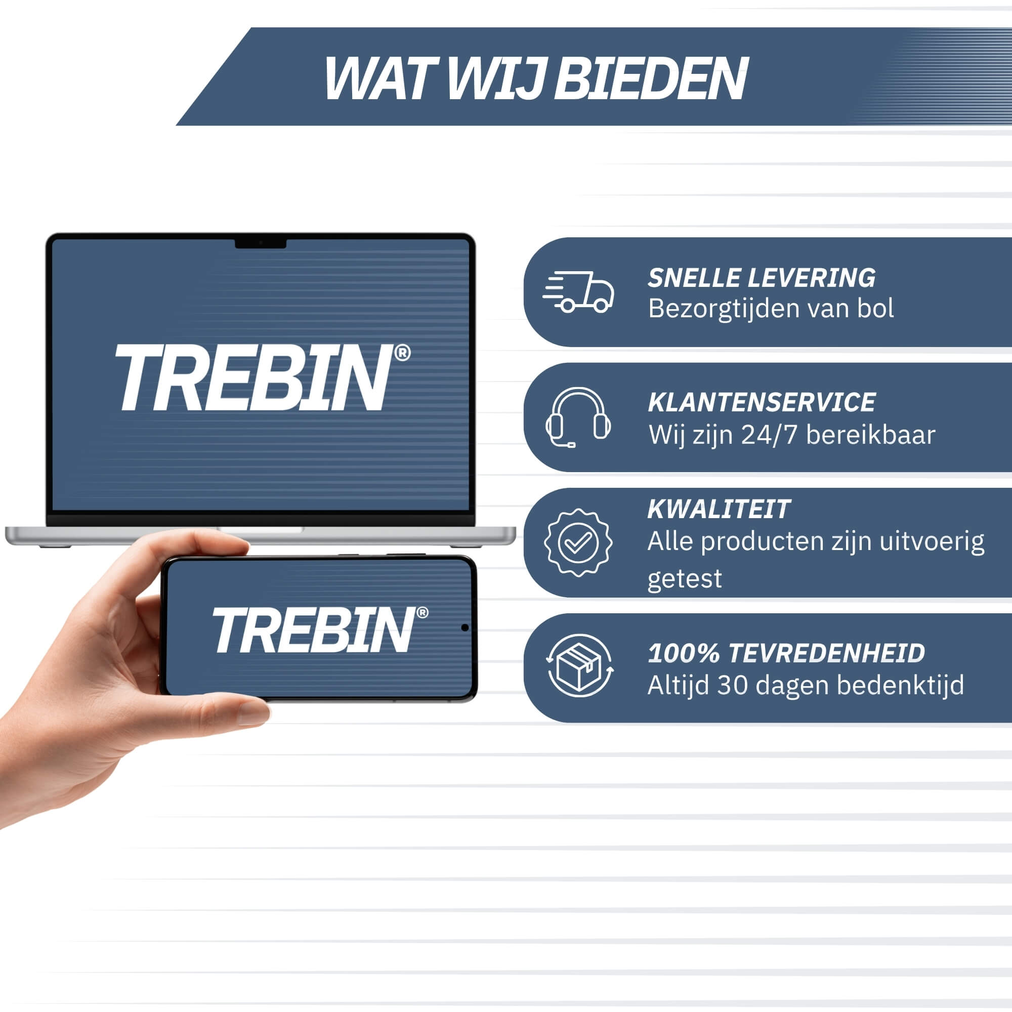 Trebin Fitnesshandschoenen met Polsband - Inclusief Mesh Opbergzakje - Zwart