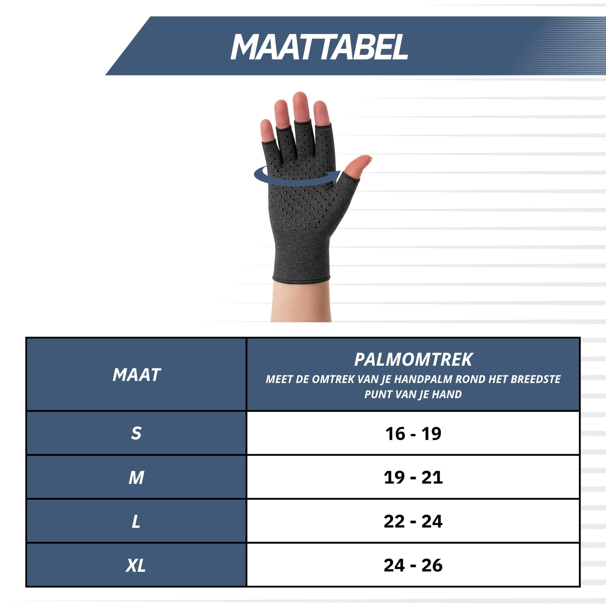 Trebin Reuma Handschoenen met Antislip - Grijs
