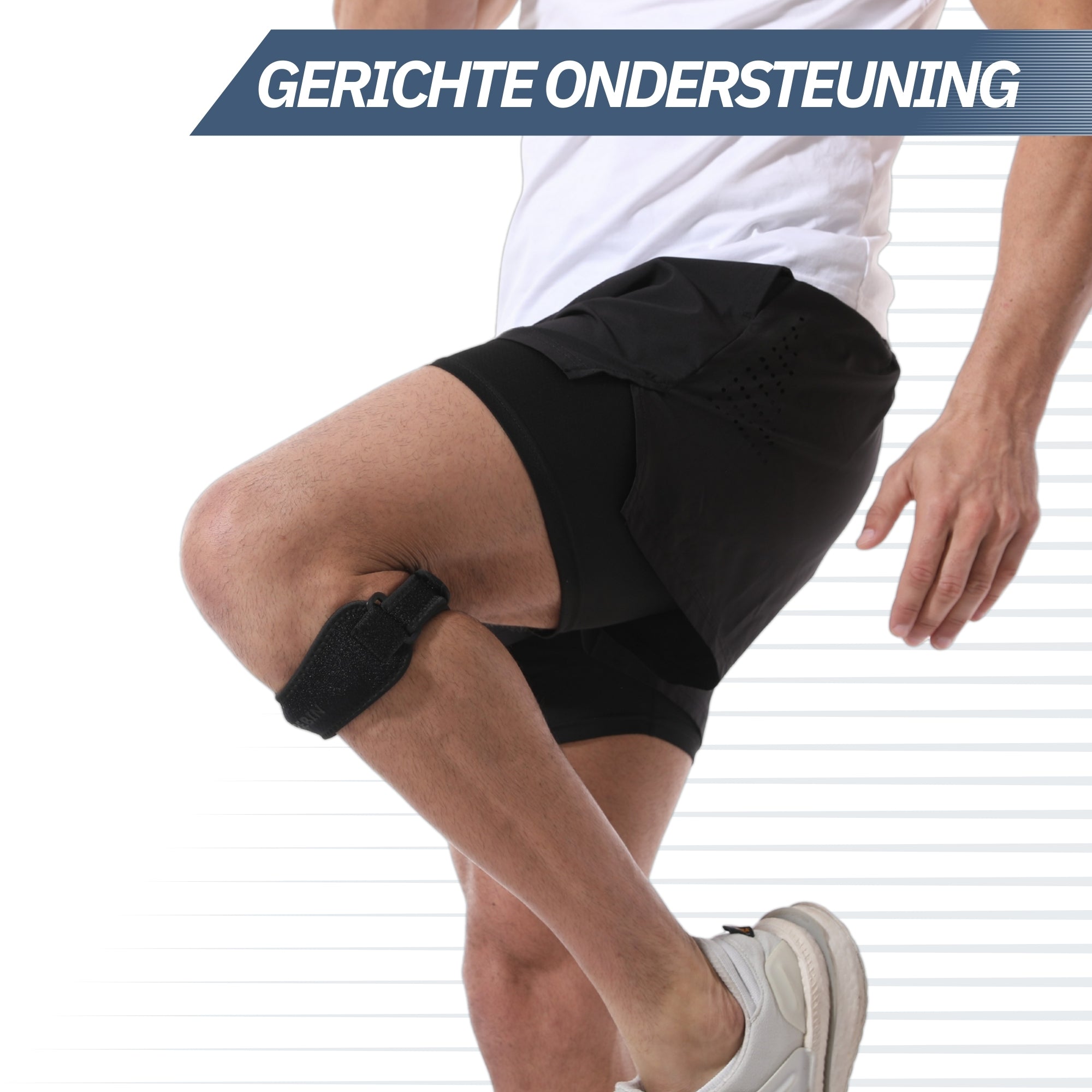 Patellabrace – Zwart (One Size)