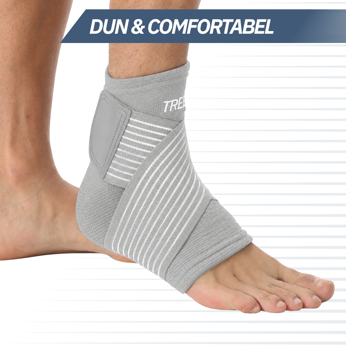 Enkelbrace met Strap – Grijs One Size