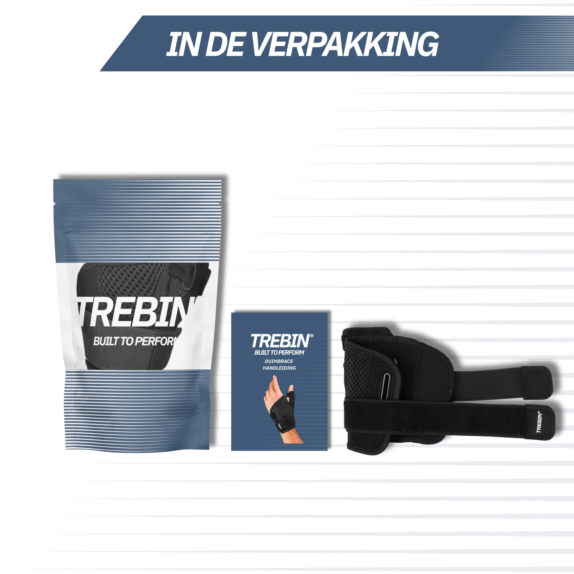 Universele Duimbrace – Zwart (One Size)