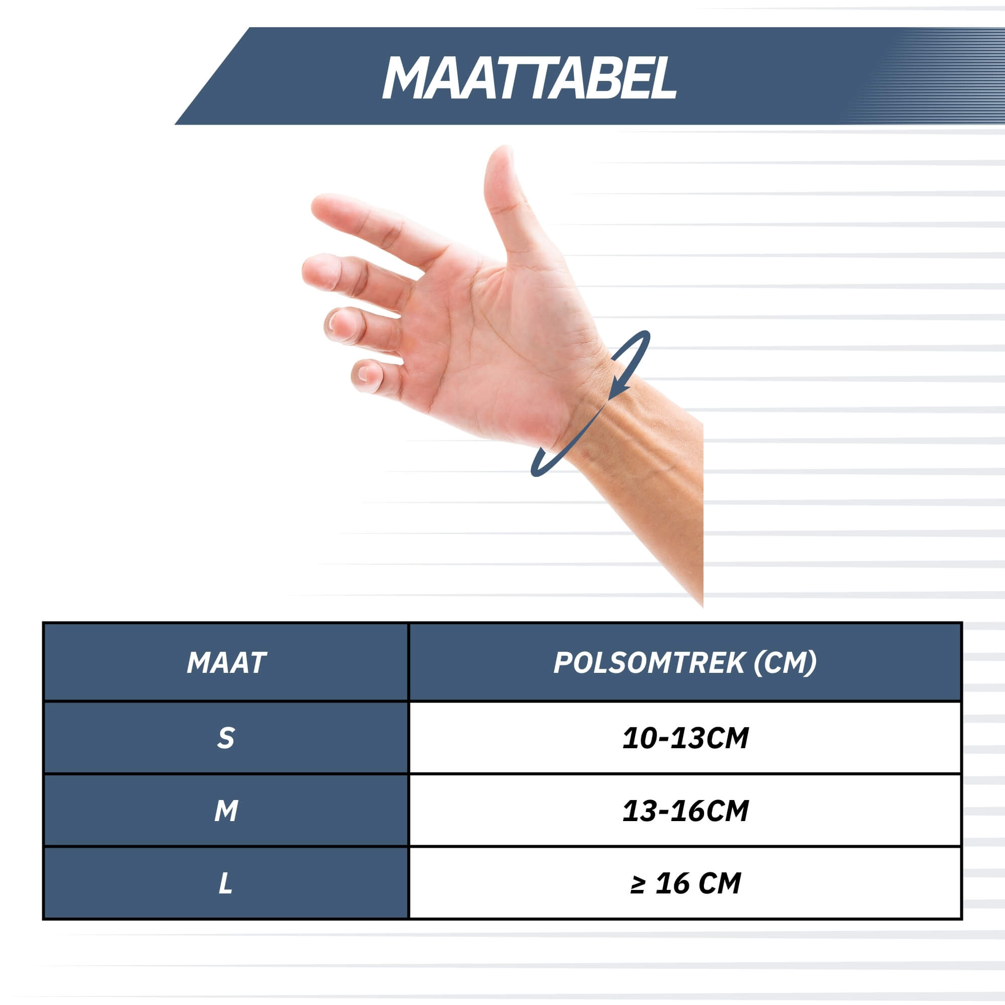 Polsbrace Extra Stevig – Zwart