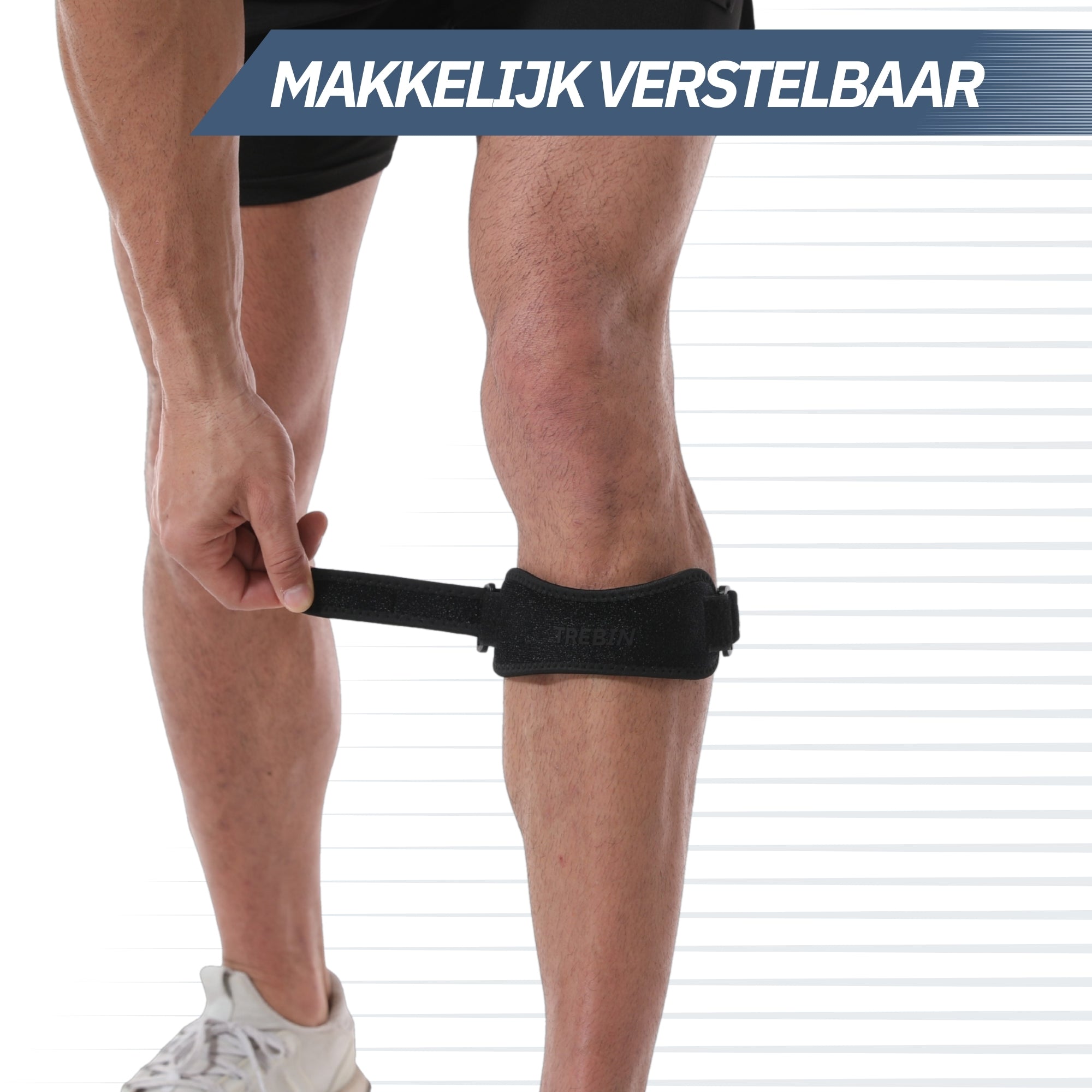 Patellabrace – Zwart (One Size)