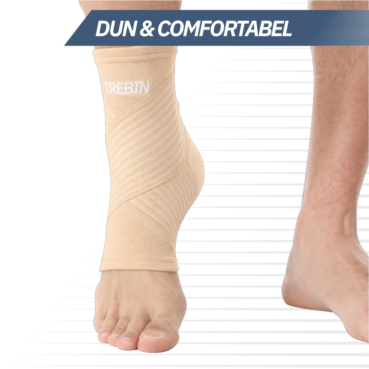 Enkelbrace met Strap – Beige One Size
