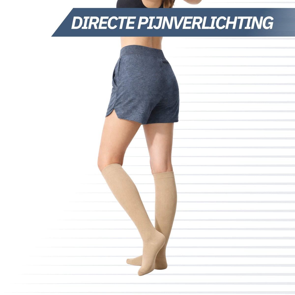 Compressiekousen 20-30 mmHg – Beige 3-Pack