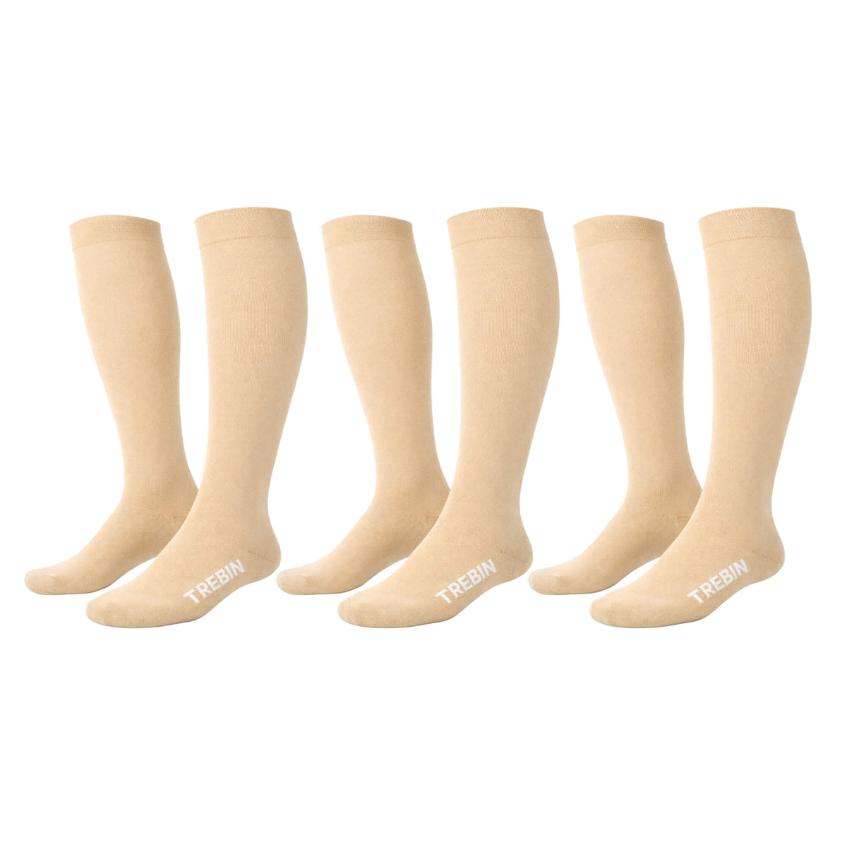 Compressiekousen 20-30 mmHg – Beige 3-Pack