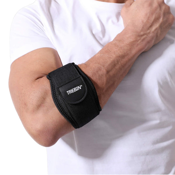 Elleboogbrace met Zachte Pelotte – Zwart One Size