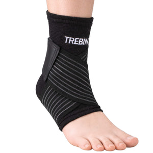 Enkelbrace met Strap – Zwart One Size
