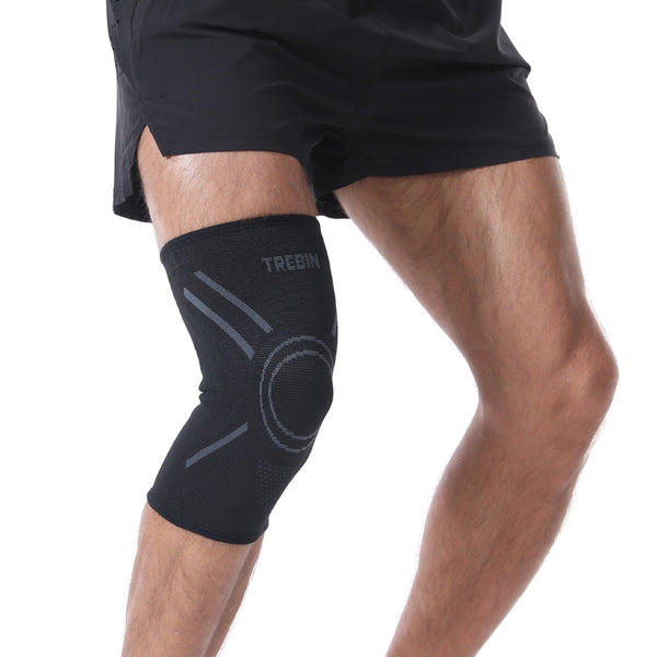 Kniebrace met Anti-Slip - Zwart/Grijs