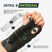 Polsbrace met Spalk - Links en Rechts - One Size