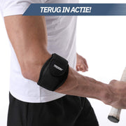 Elleboogbrace met Zachte Pelotte – Zwart One Size
