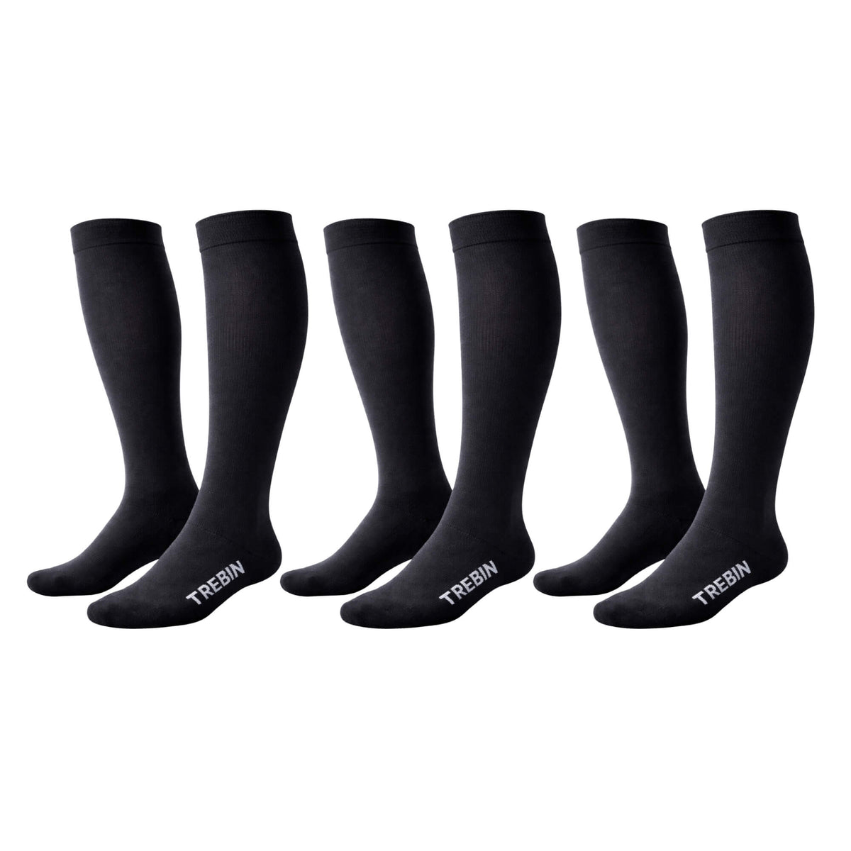 Compressiekousen 20-30 mmHg – Zwart 3-Pack