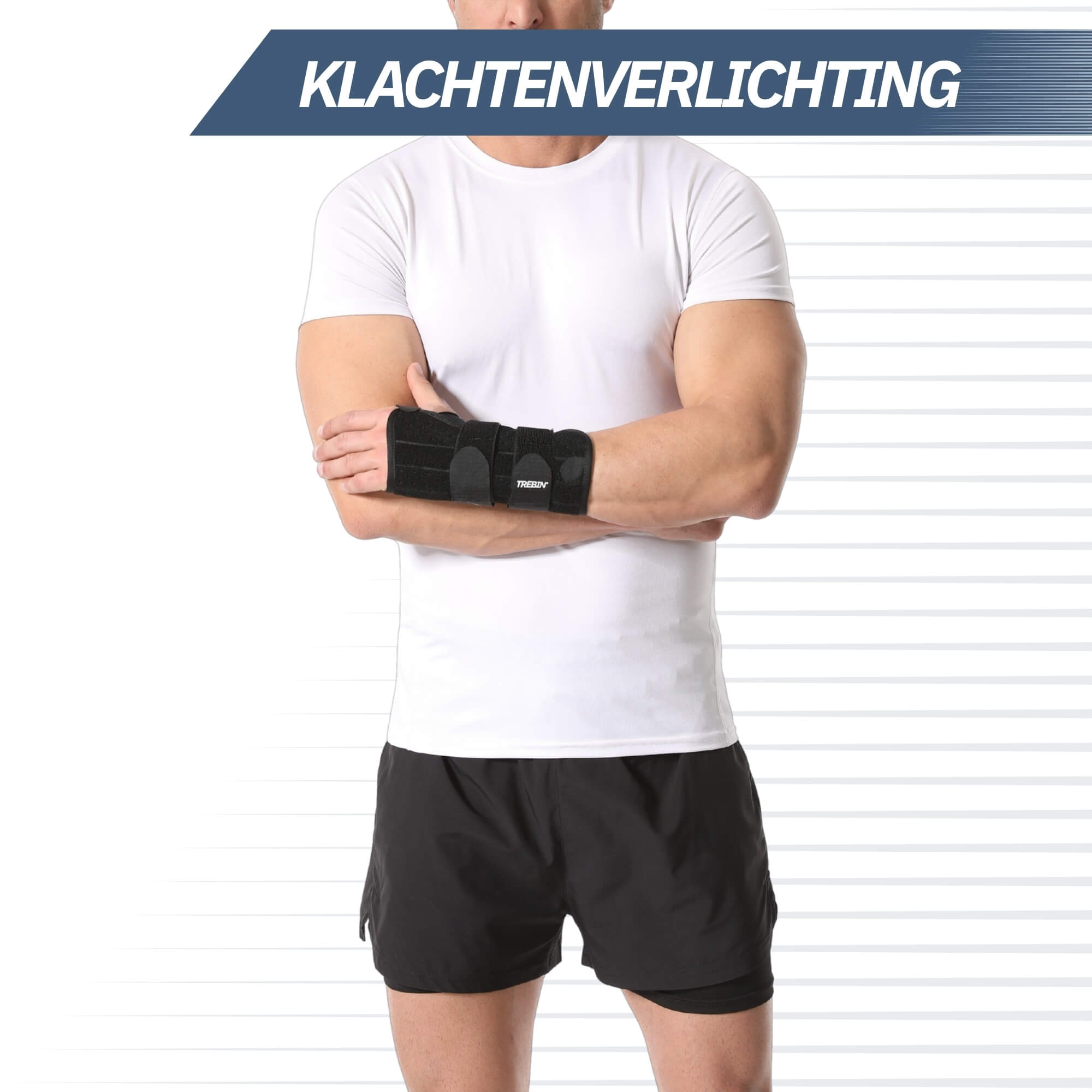 Polsbrace Extra Stevig – Zwart