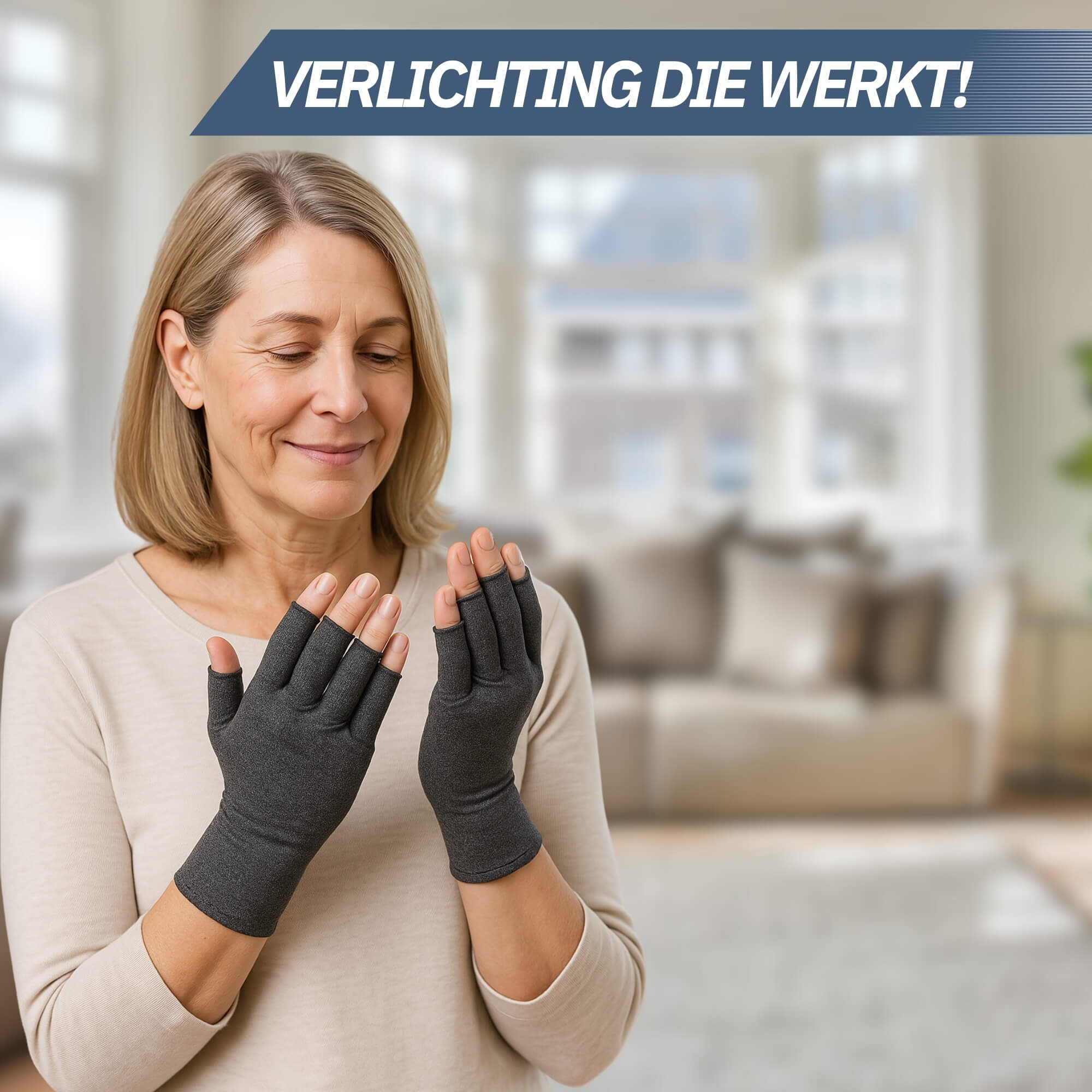 Trebin Reuma Handschoenen met Antislip - Grijs