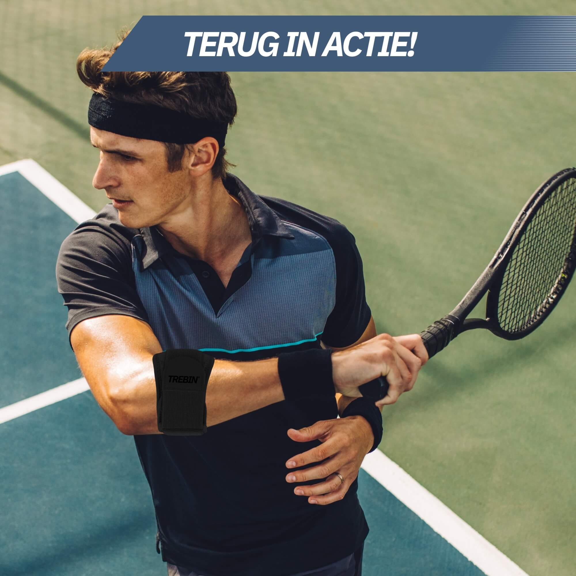 Trebin Elleboogbrace – Zwart, One Size