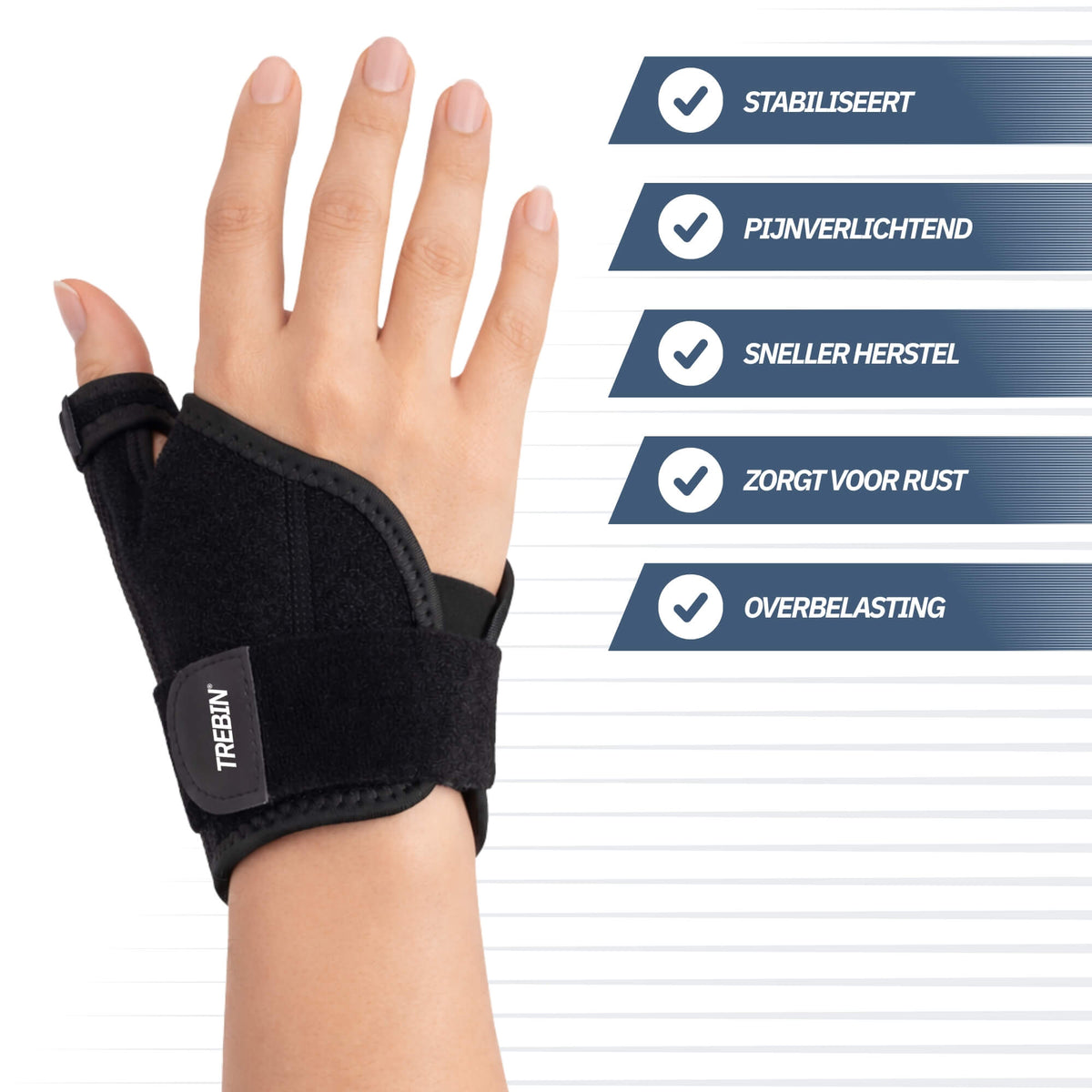 Duimbrace – Zwart (One Size)