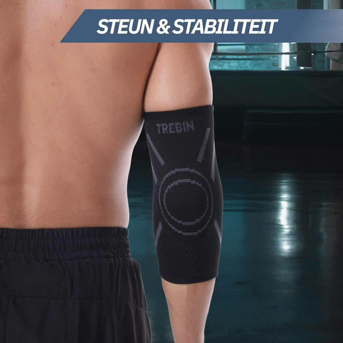 Elleboogbrace 3D Sleeve – Zwart/Grijs