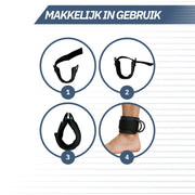 Enkelbanden voor Fitness – Set van 2 (Zwart)