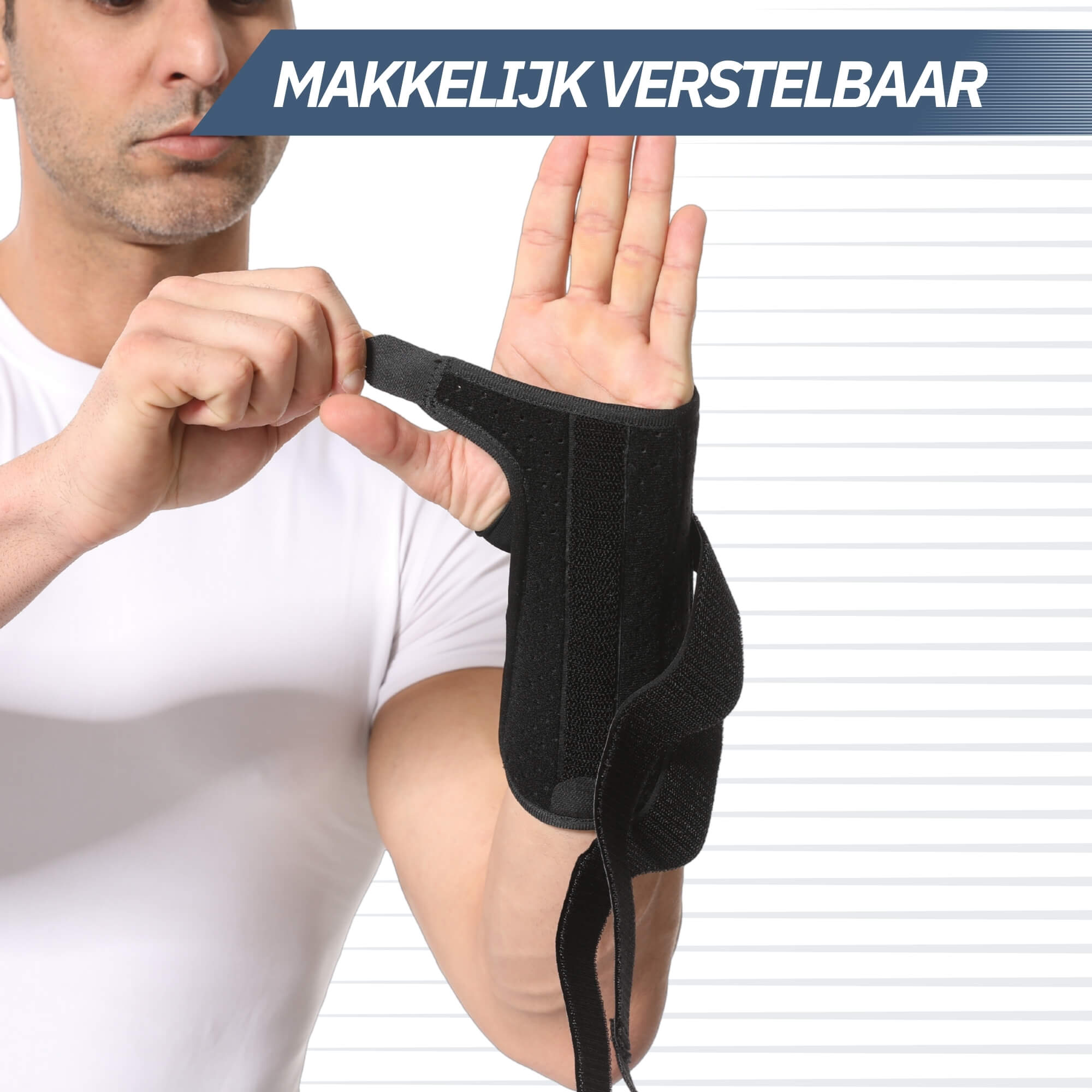 Polsbrace Extra Stevig – Zwart