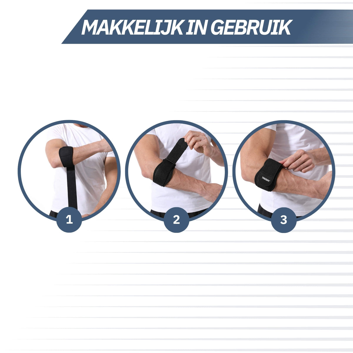 Elleboogbrace met Zachte Pelotte – Zwart One Size
