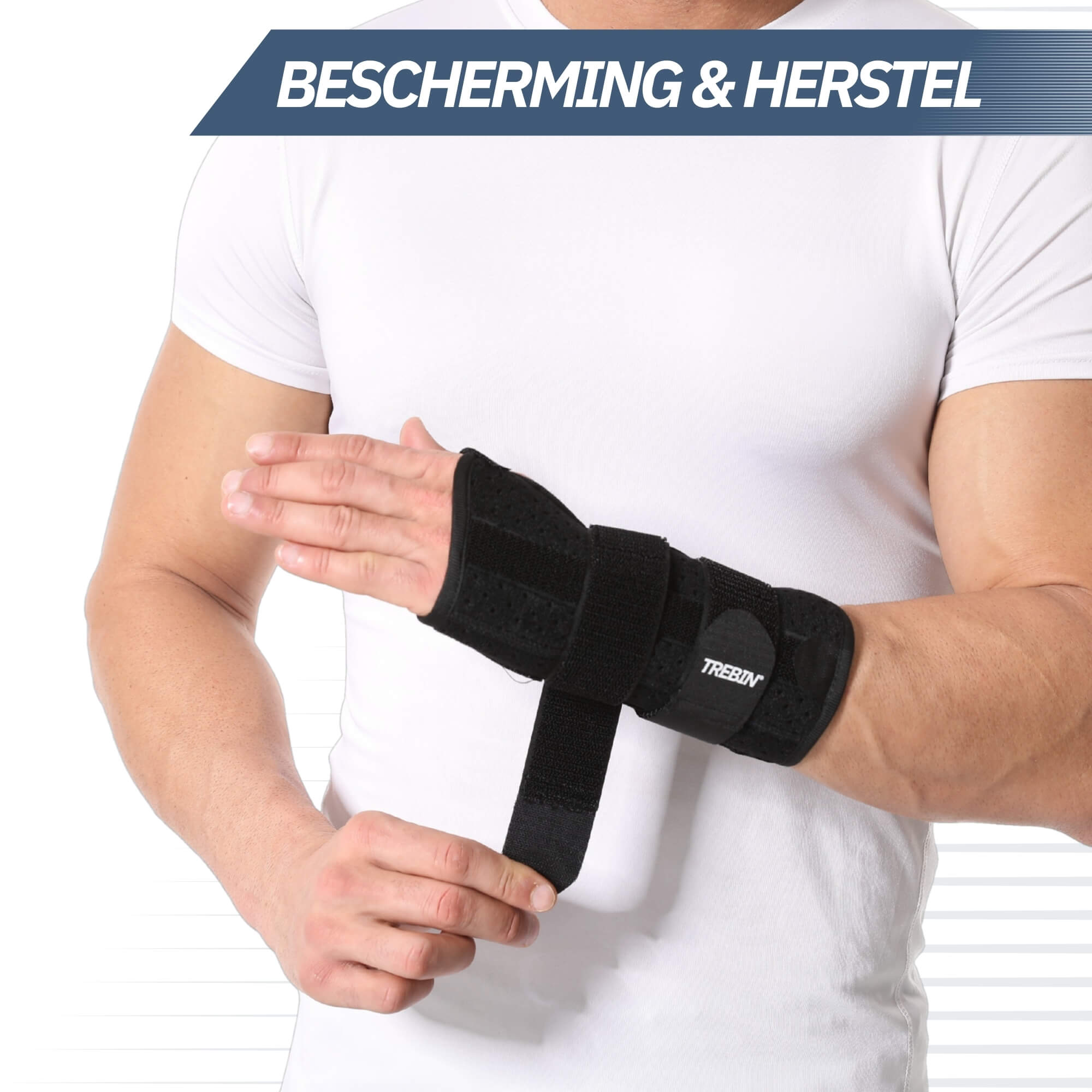 Polsbrace Extra Stevig – Zwart