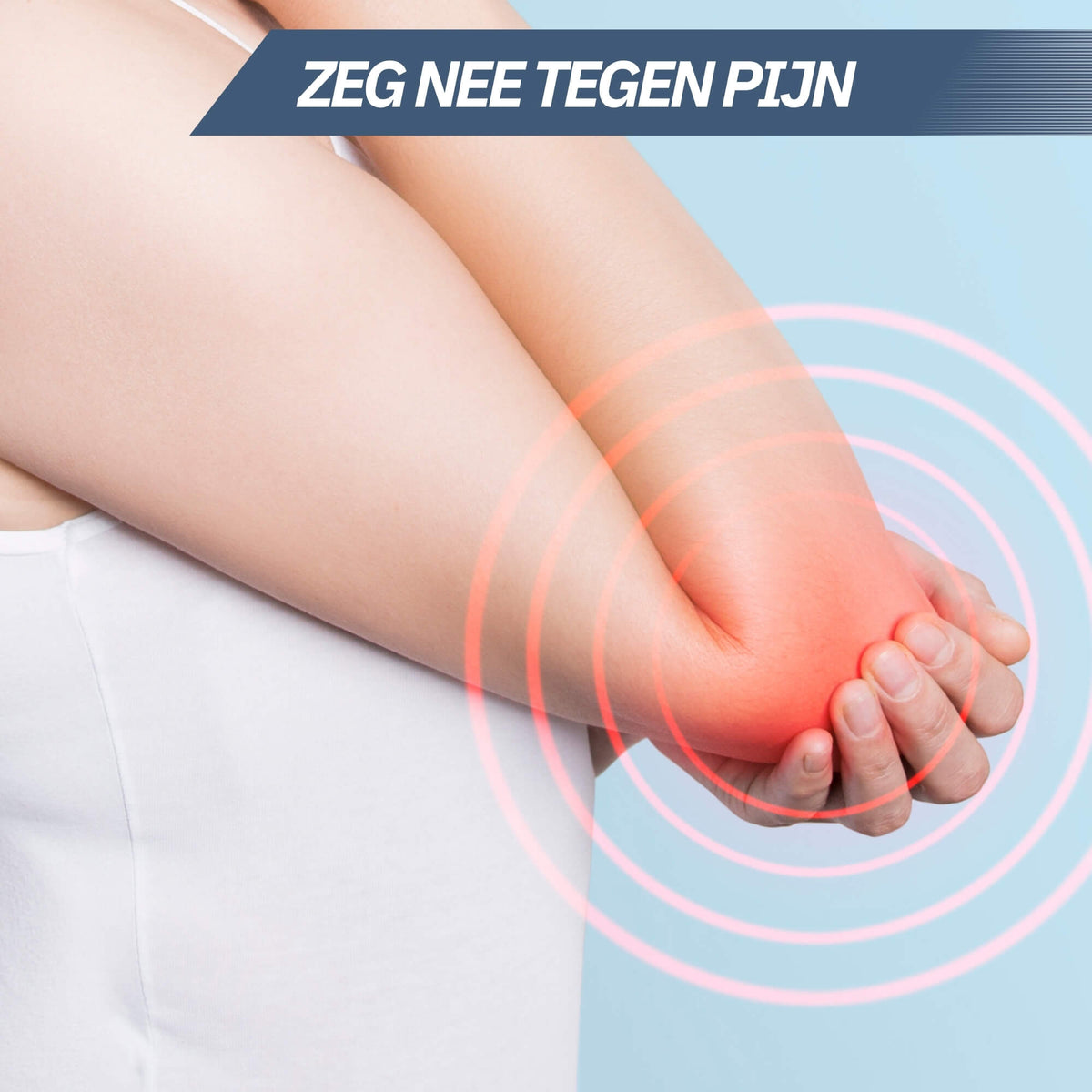 Elleboogbrace met Gelpelotte – Zwart One Size