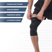 Kniebrace met Anti-Slip - Zwart/Grijs