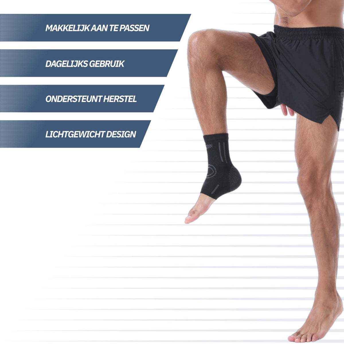 Enkelbrace 3D Ankle Sleeve – Zwart/Grijs