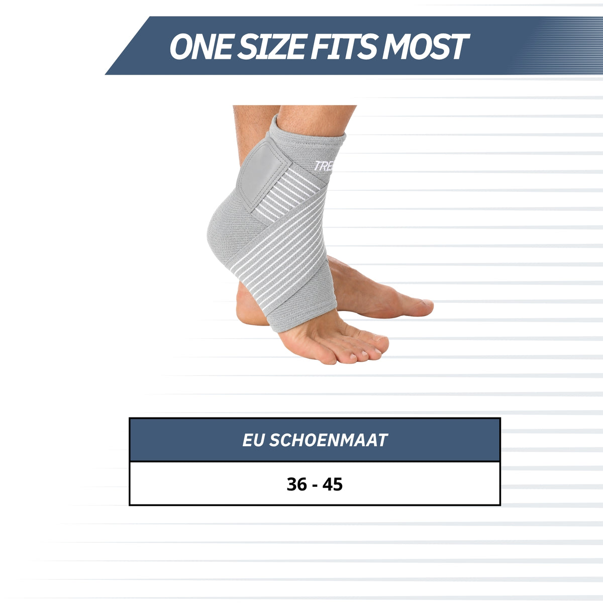 Enkelbrace met Strap – Grijs One Size