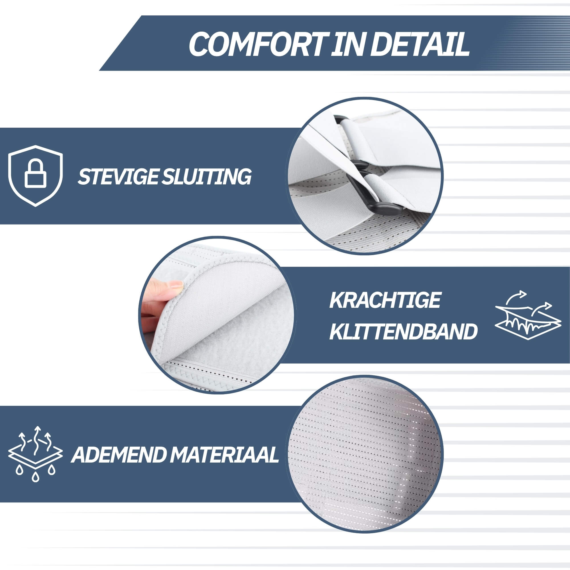 Trebin Rug Brace - Grijs