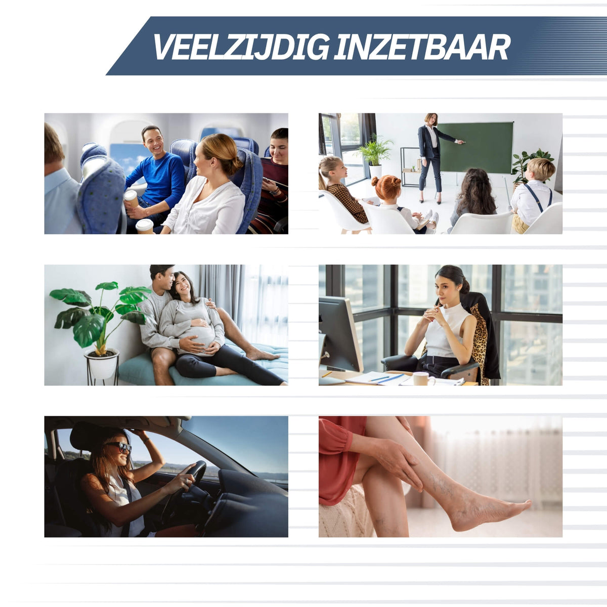 Compressiekousen 20-30 mmHg – Zwart