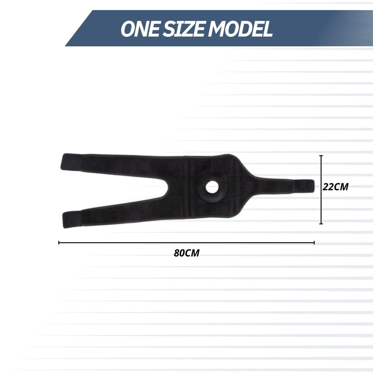 Kniebrace verstelbaar - Zwart (One Size)