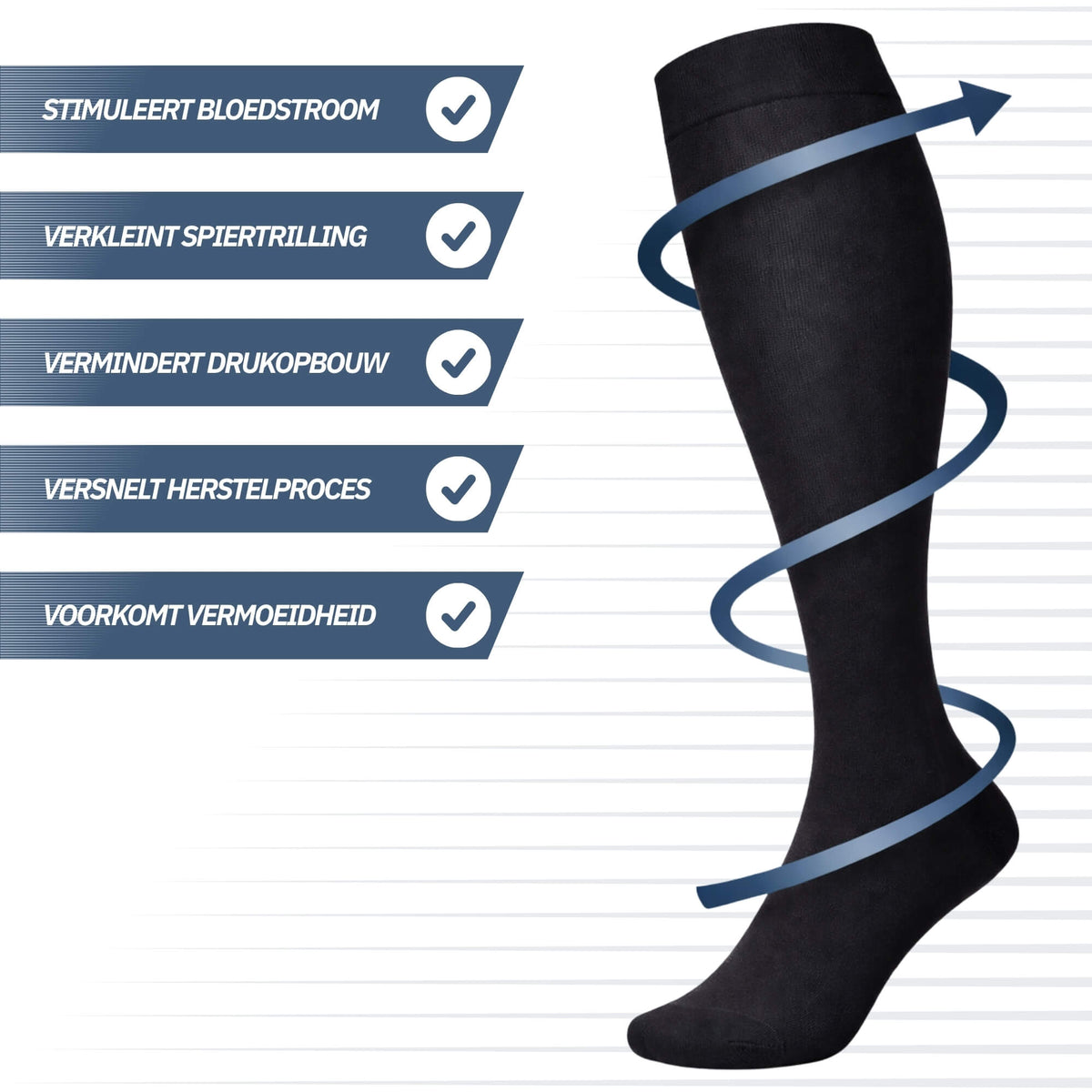 Compressiekousen 20-30 mmHg – Zwart