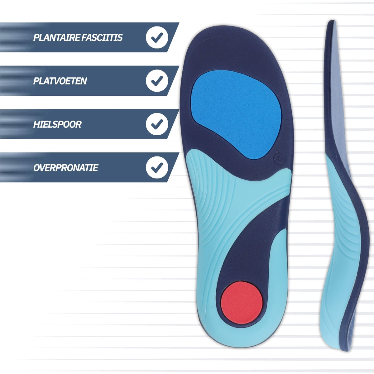 Inlegzolen met Voetboogondersteuning – Premium Demping