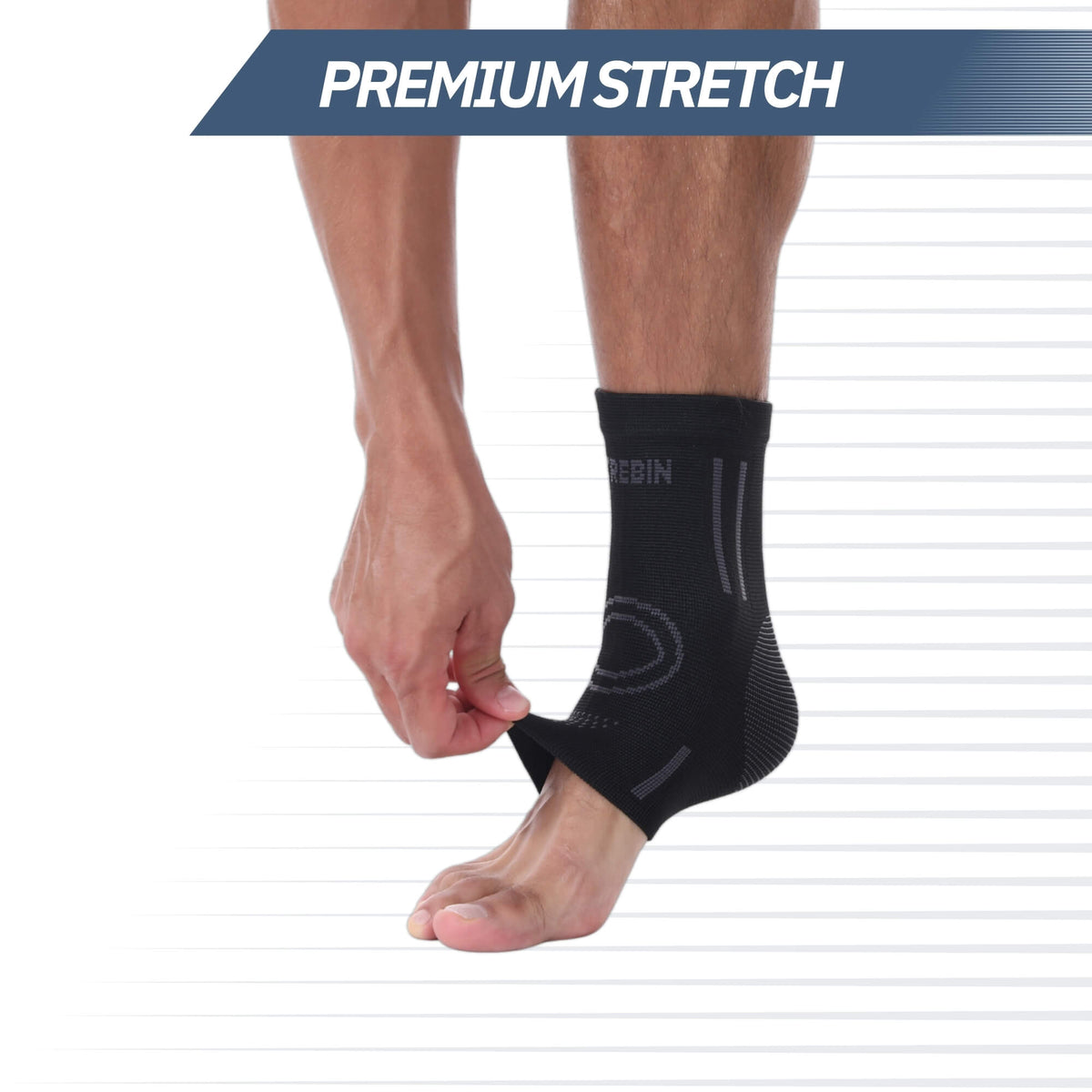 Enkelbrace 3D Ankle Sleeve – Zwart/Grijs