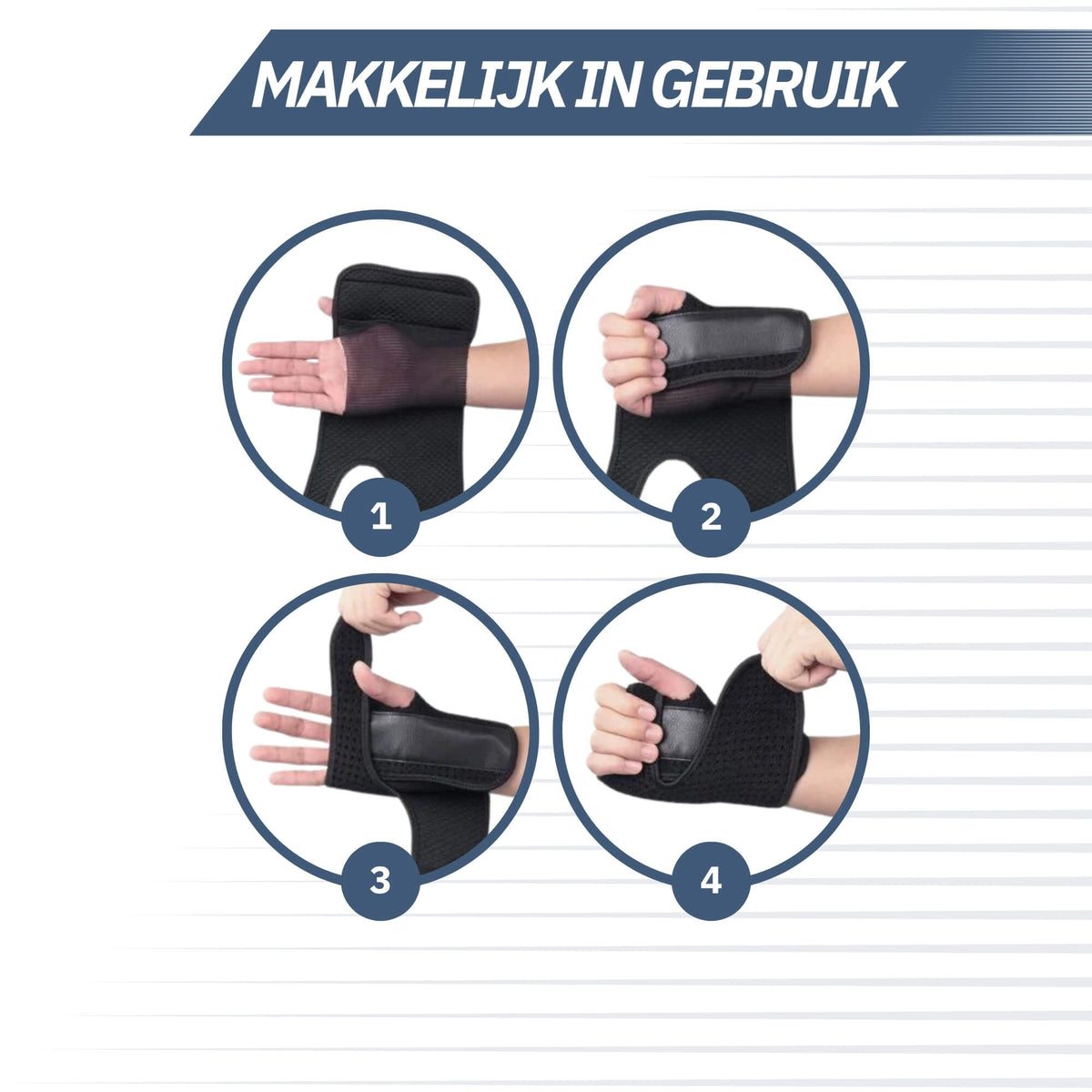 Polsbrace – Zwart One Size