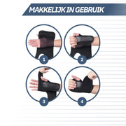 Polsbrace – Zwart One Size