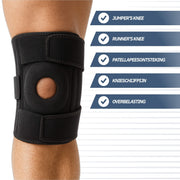 Kniebrace verstelbaar - Zwart (One Size)