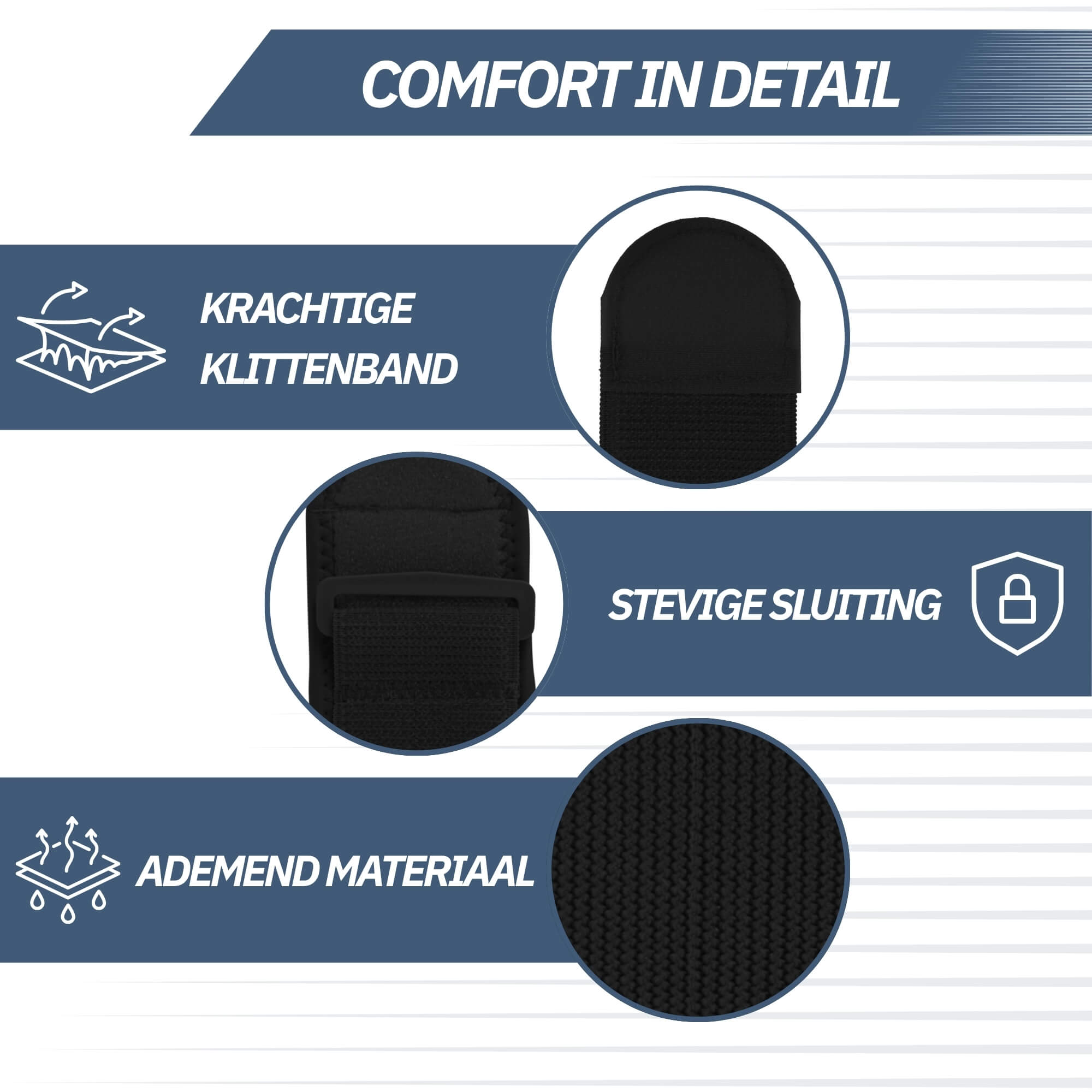 Trebin Elleboogbrace – Zwart, One Size