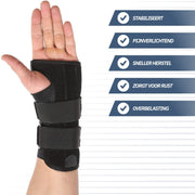 Polsbrace met Spalk – Zwart