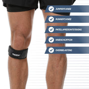Patellabrace met Gelsteun – Zwart One Size