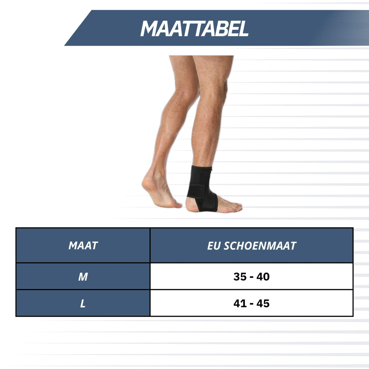 Enkelbrace met Fiber Versteviging – Zwart